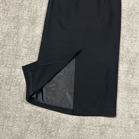 Howard Wolf Skirt Womens 8 Maxi Boho USA Vintage Black Lined Worsted Wool - Picture 6 of 8